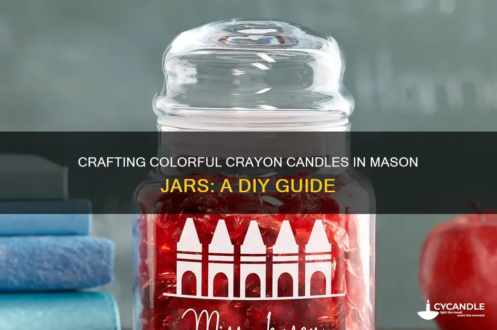 how to make mason jar candles with crayons
