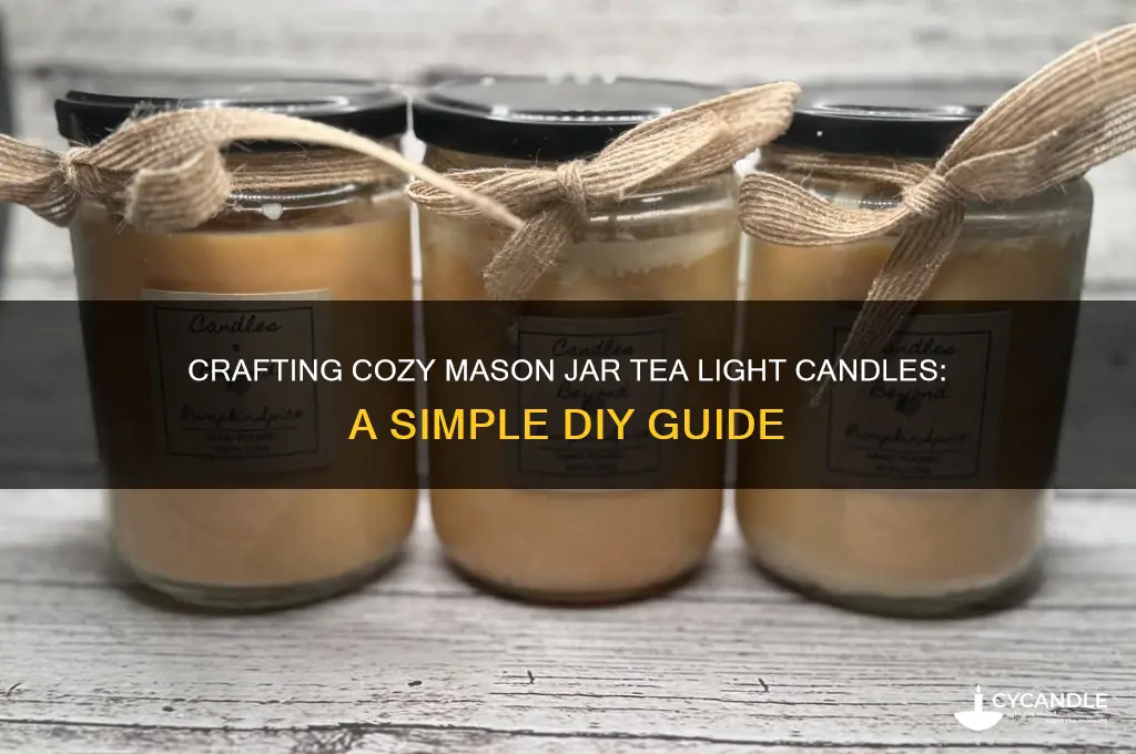 how to make mason jar tea light candles