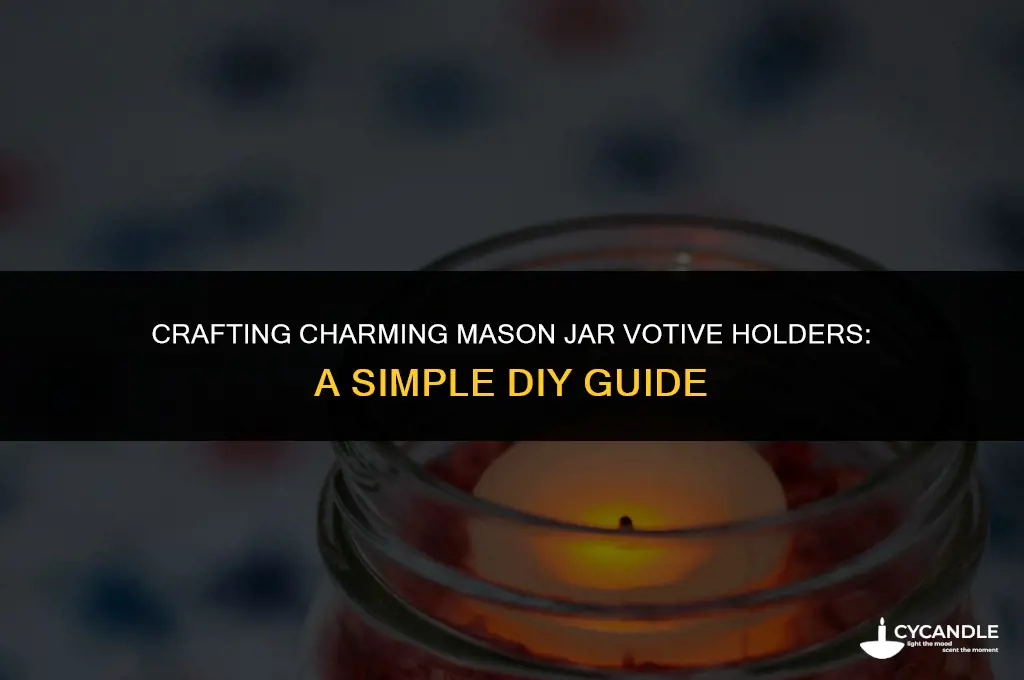how to make mason jar votive holders