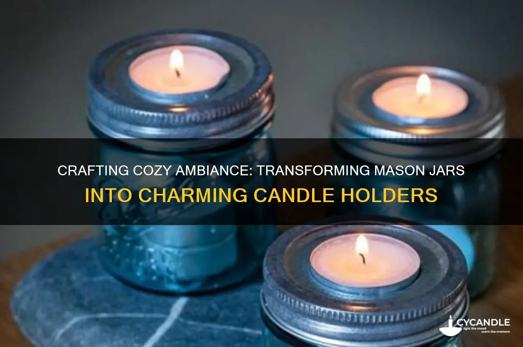 how to make mason jars into candle holders