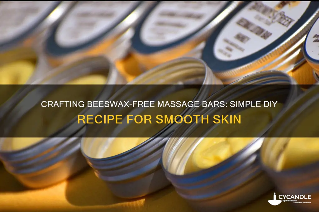 how to make massage bars without beeswax