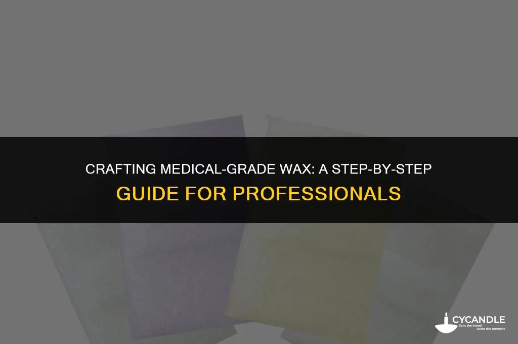 how to make medical grade wax