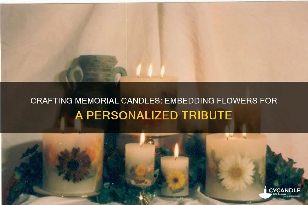 how to make memorial candles with flowers inside