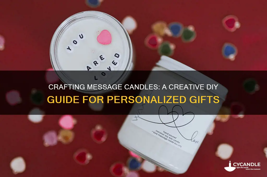 how to make message candles