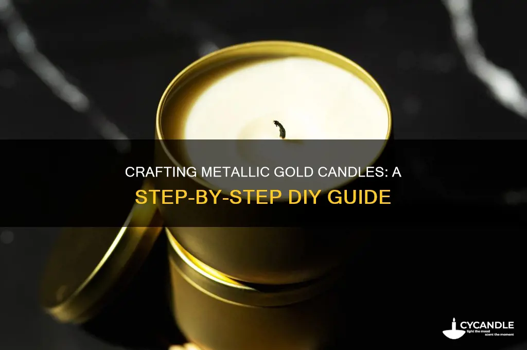 how to make metallic gold candles