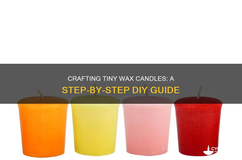how to make minature wax candles