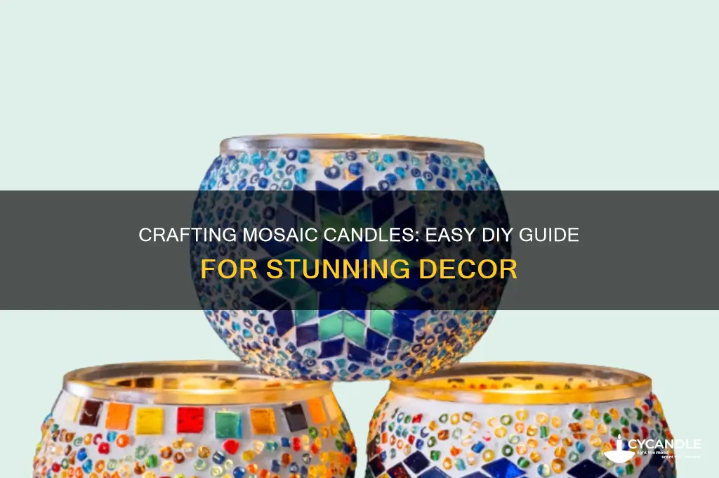 how to make mosaic candles