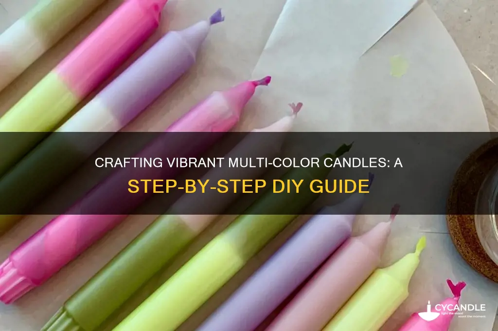 how to make multi color candles