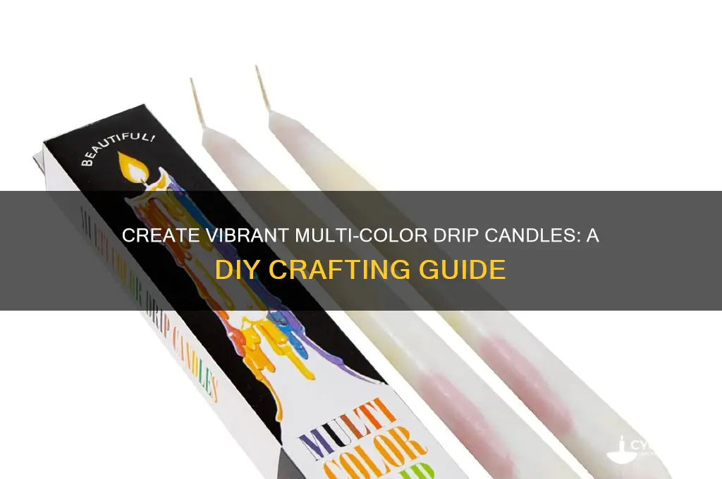 how to make multi color drip candles
