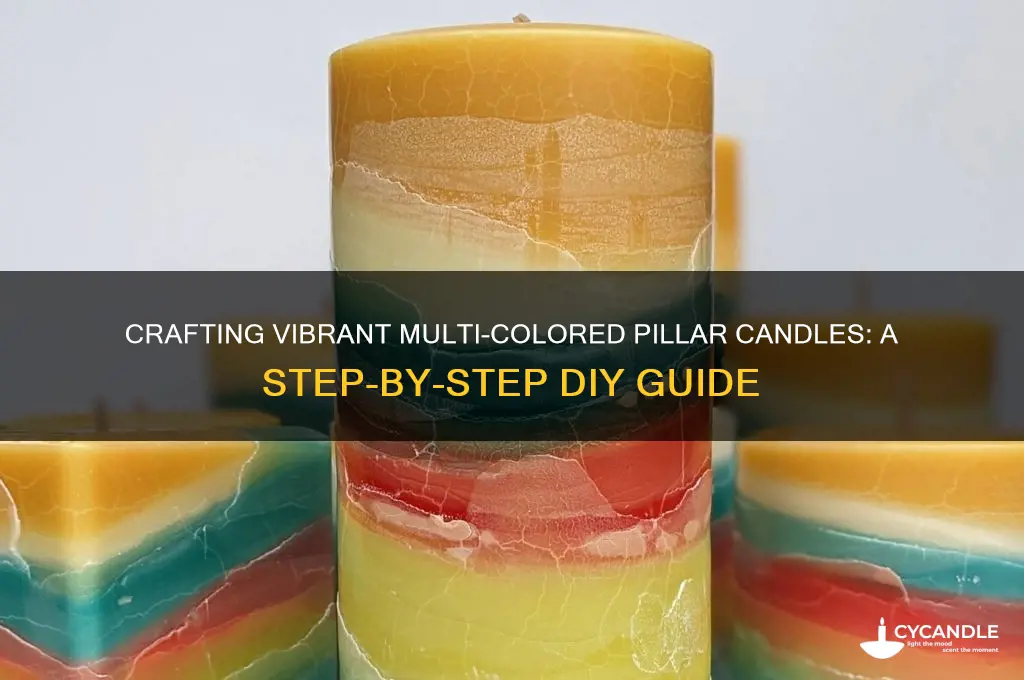 how to make multi colored pillar candles