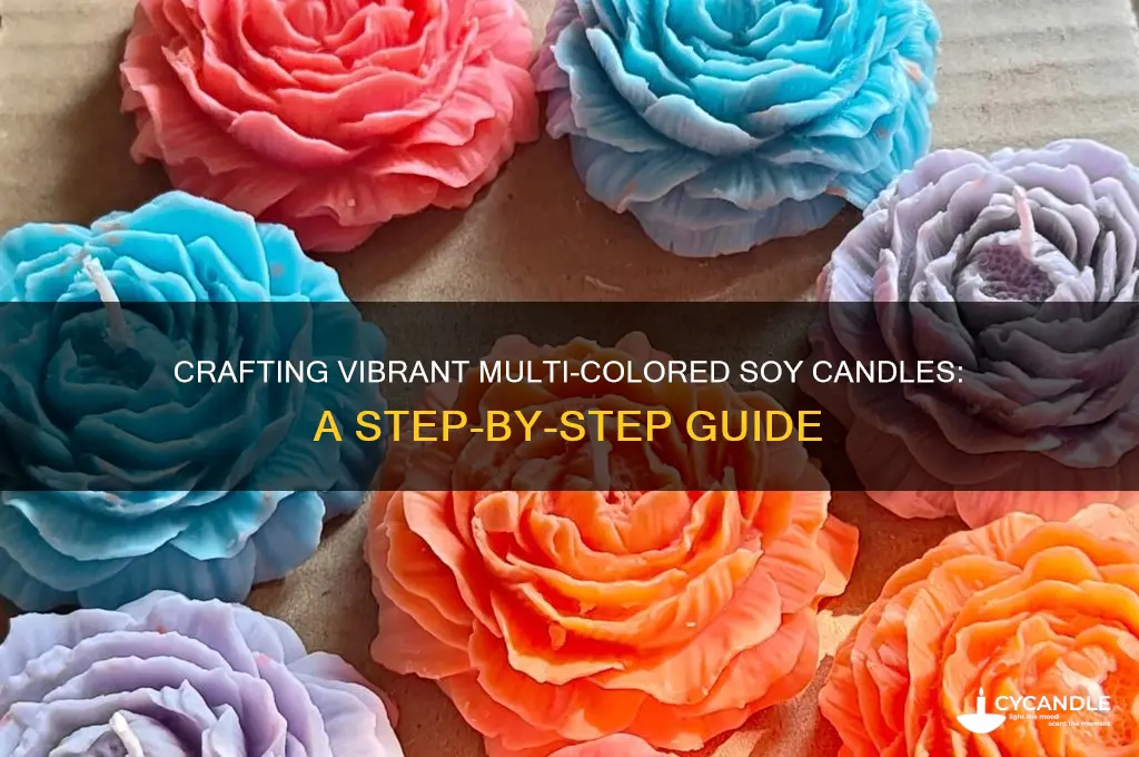 how to make multi colored soy candles