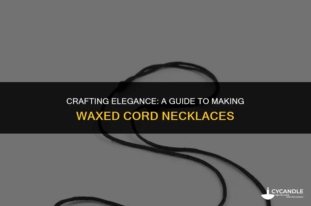 how to make necklaces with waxed cord