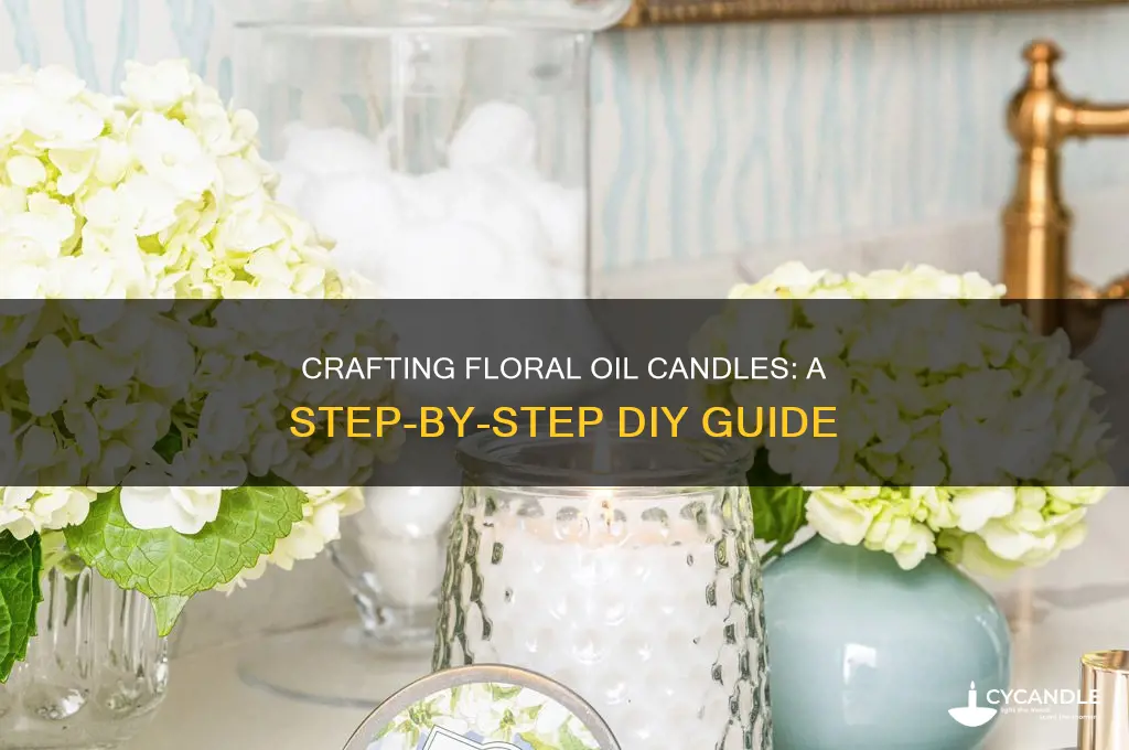 how to make oil candles with flowers
