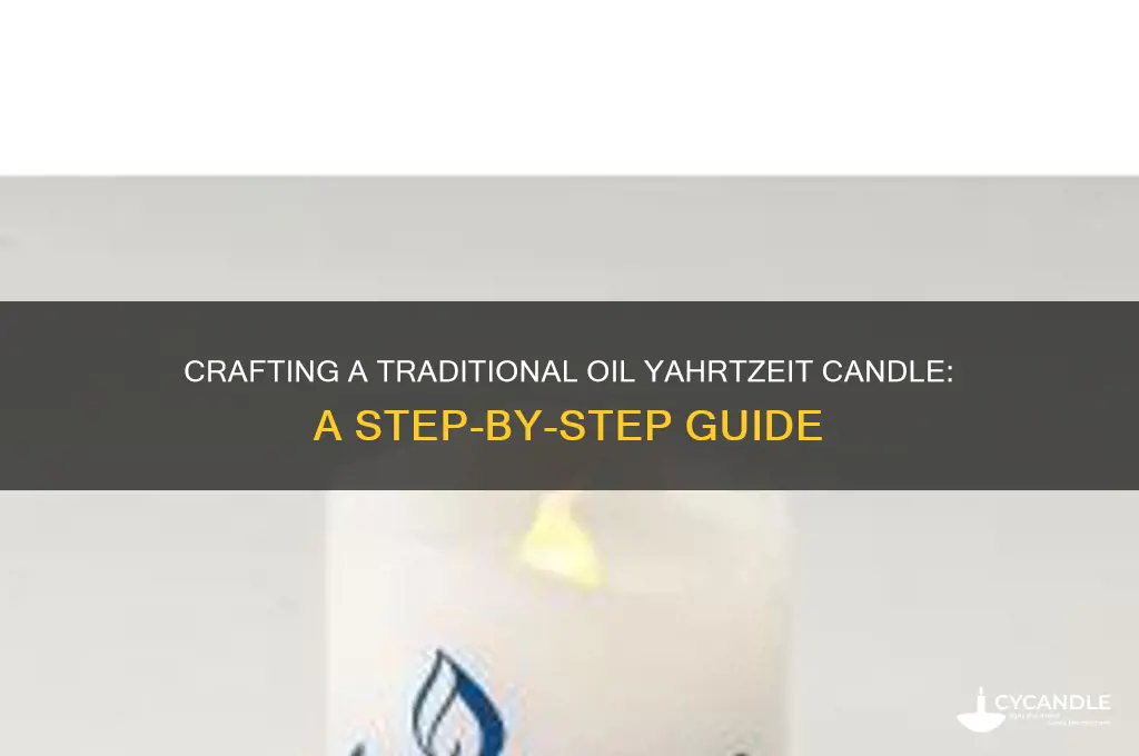 how to make oil yahrtzeit candle