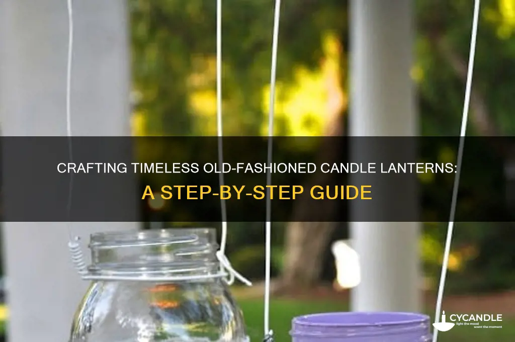 how to make old fashioned candle lanterns