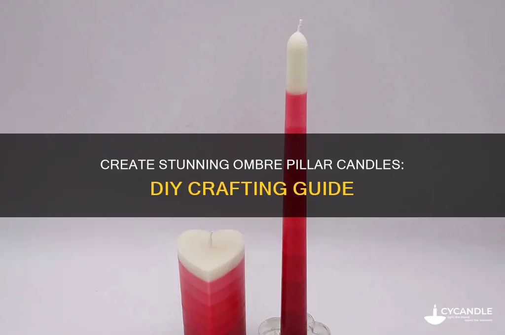 how to make ombre pillar candles