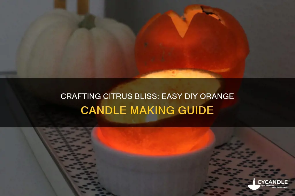 how to make orange candle at home
