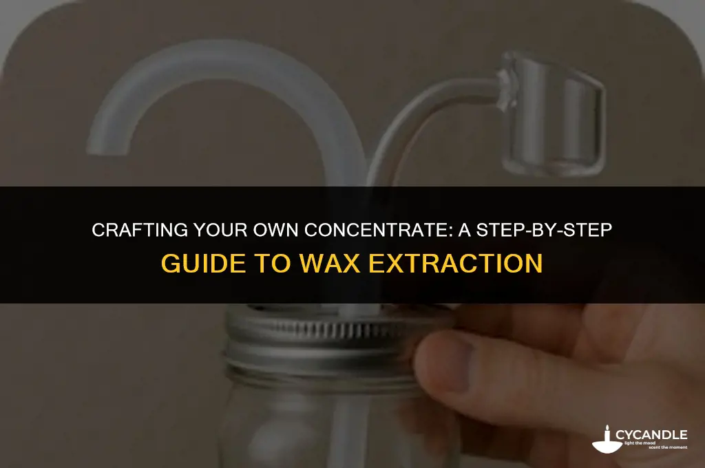 how to make own concentrate from wax