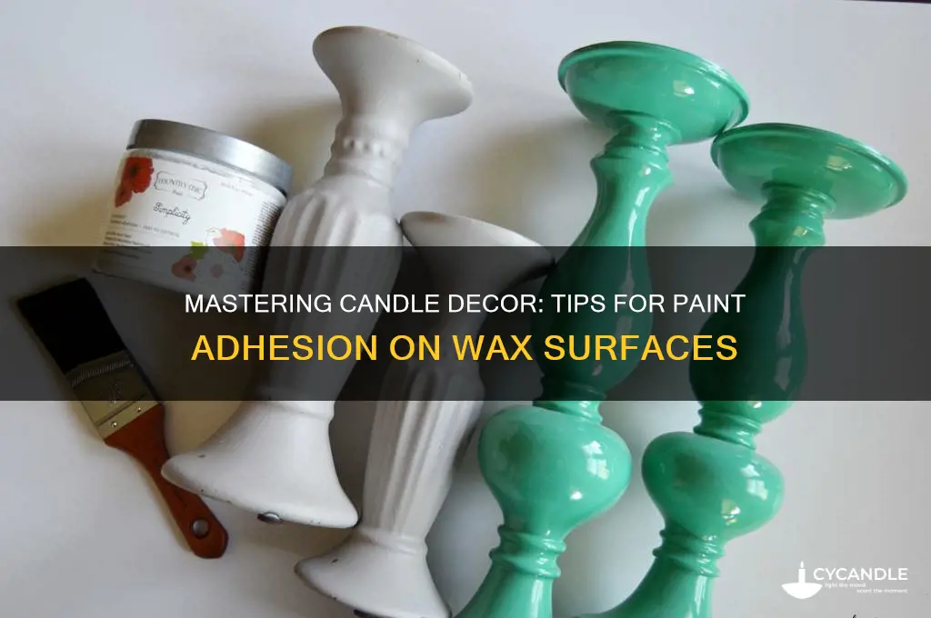 how to make paint stick to candles