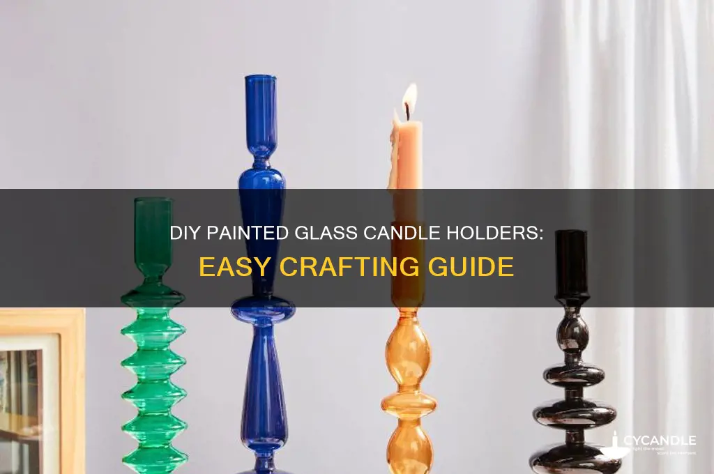 how to make painted glass candle holders