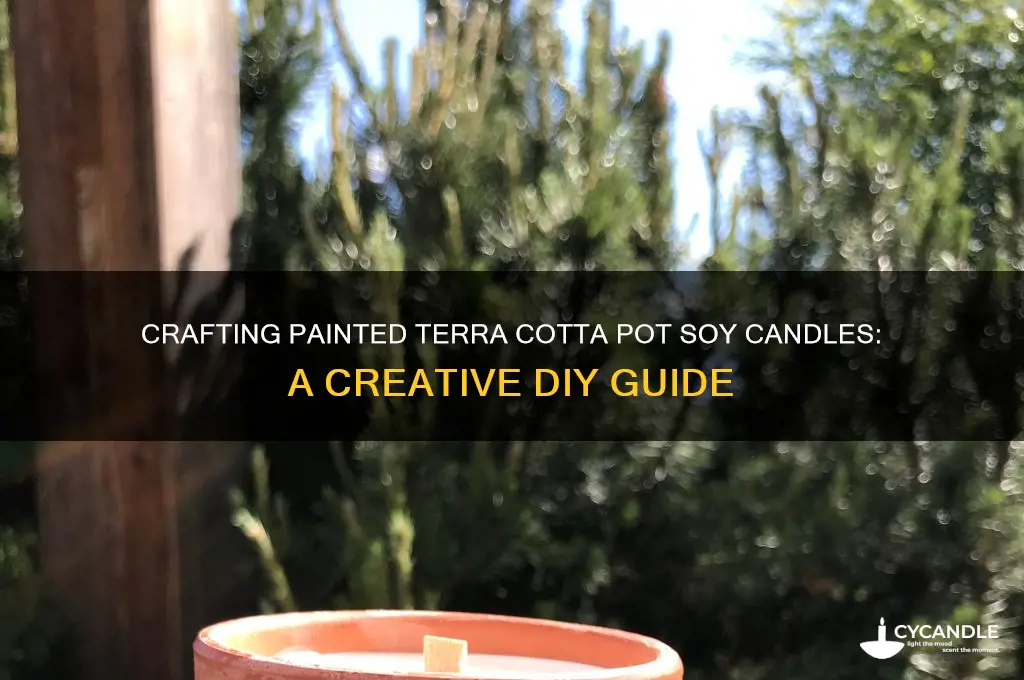 how to make painted terra cotta pot soy candles