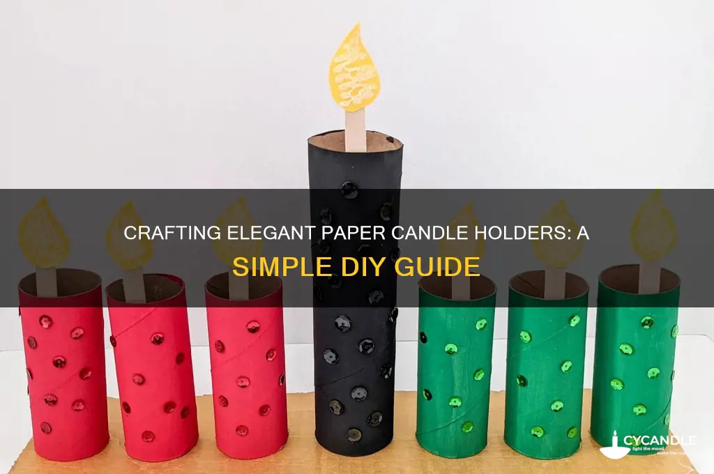 how to make paper candle holder