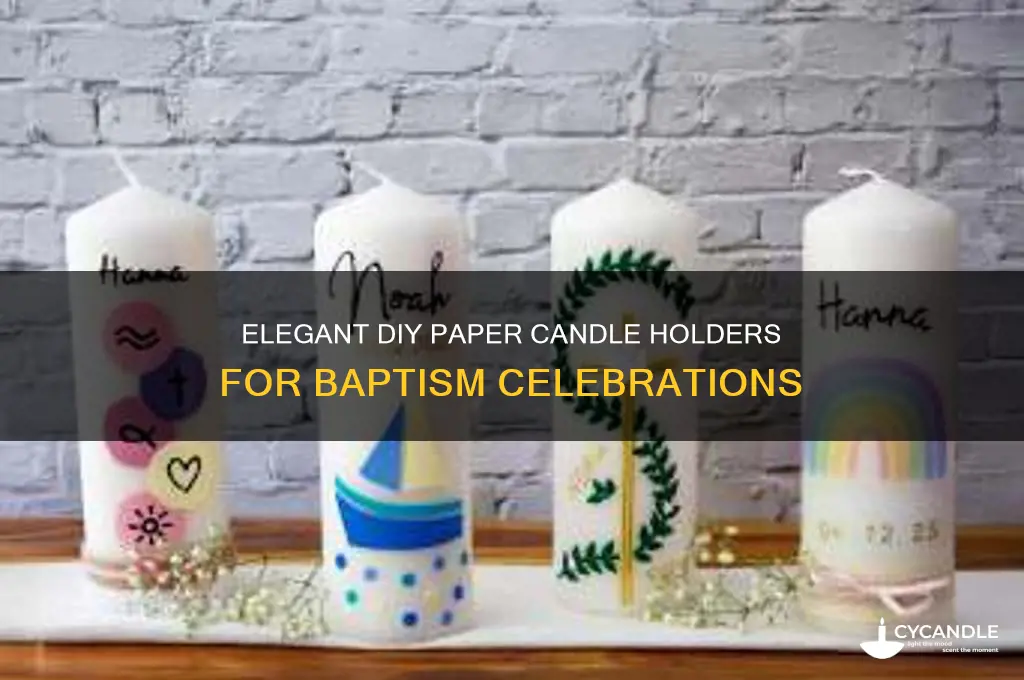 how to make paper candle holders for baptism