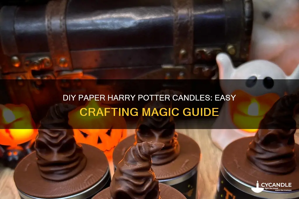 how to make papper harry potter candles out of paper