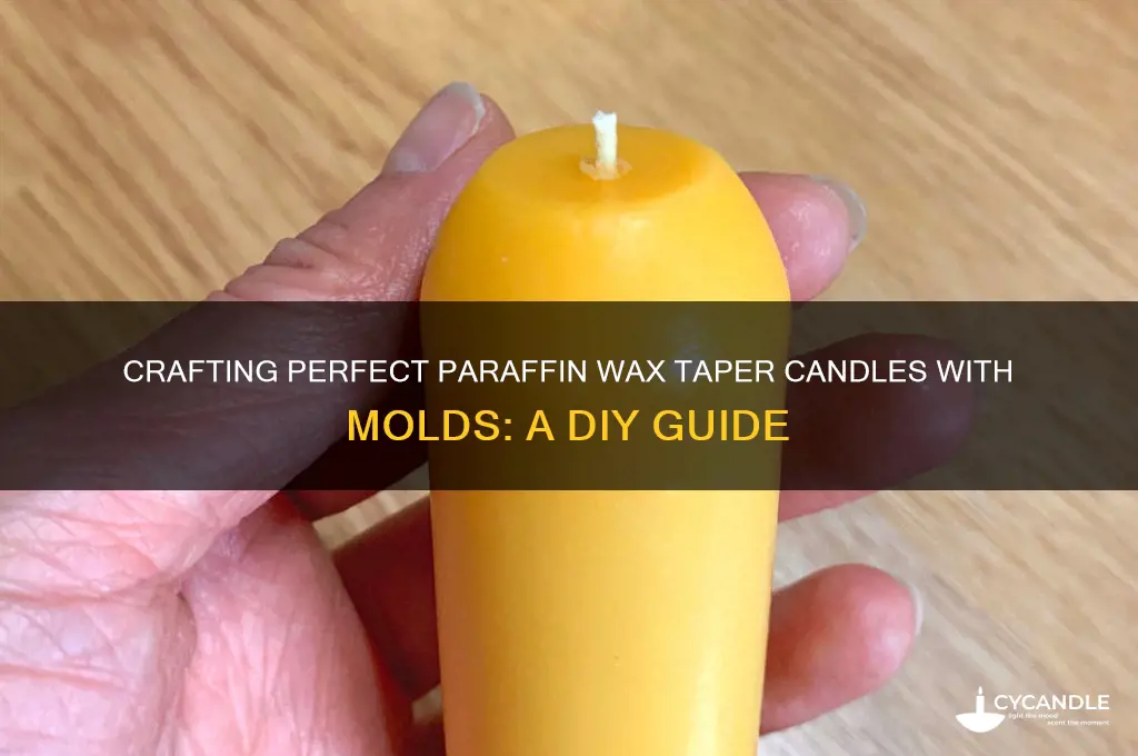 how to make paraffin wax taper candles using molds