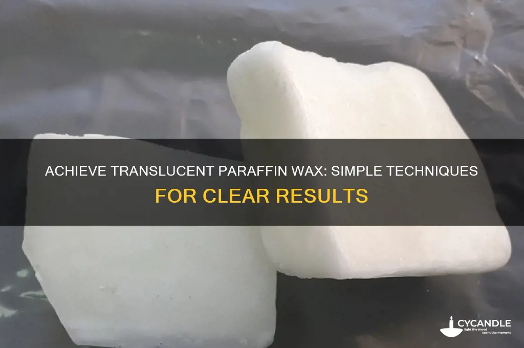 how to make paraffin wax translucient