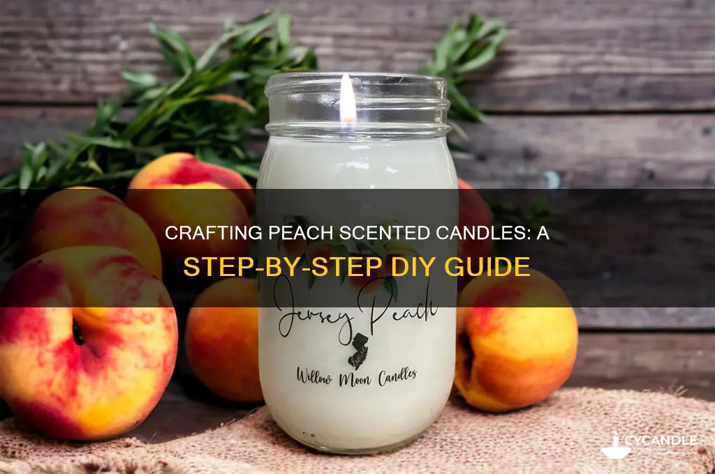 how to make peach scented candles