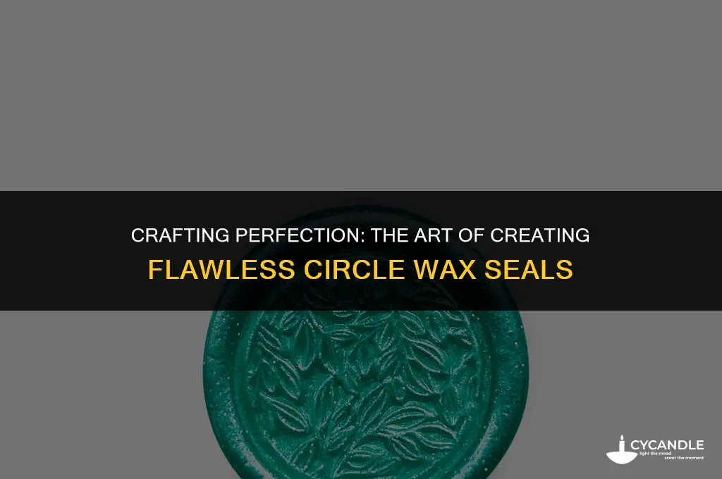 how to make perfect circle wax seal