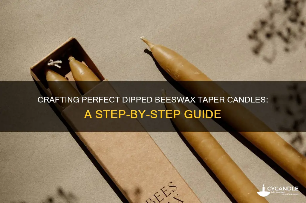 how to make perfect dipped beeswax taper candles
