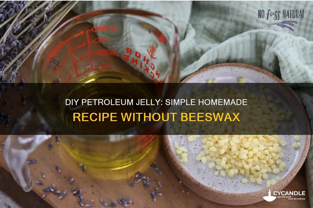 how to make petroleum jelly at home without beeswax