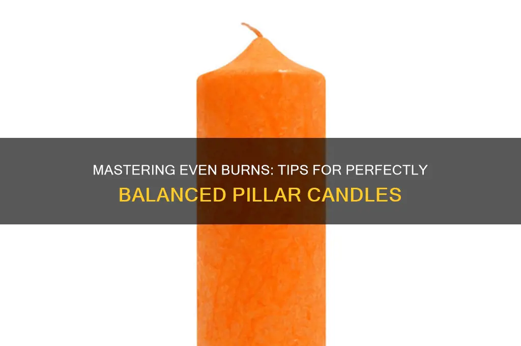 how to make pillar candles burn evenly
