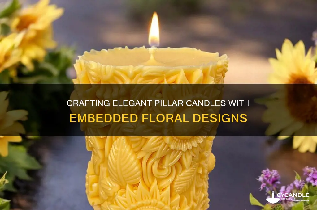 how to make pillar candles with flowers