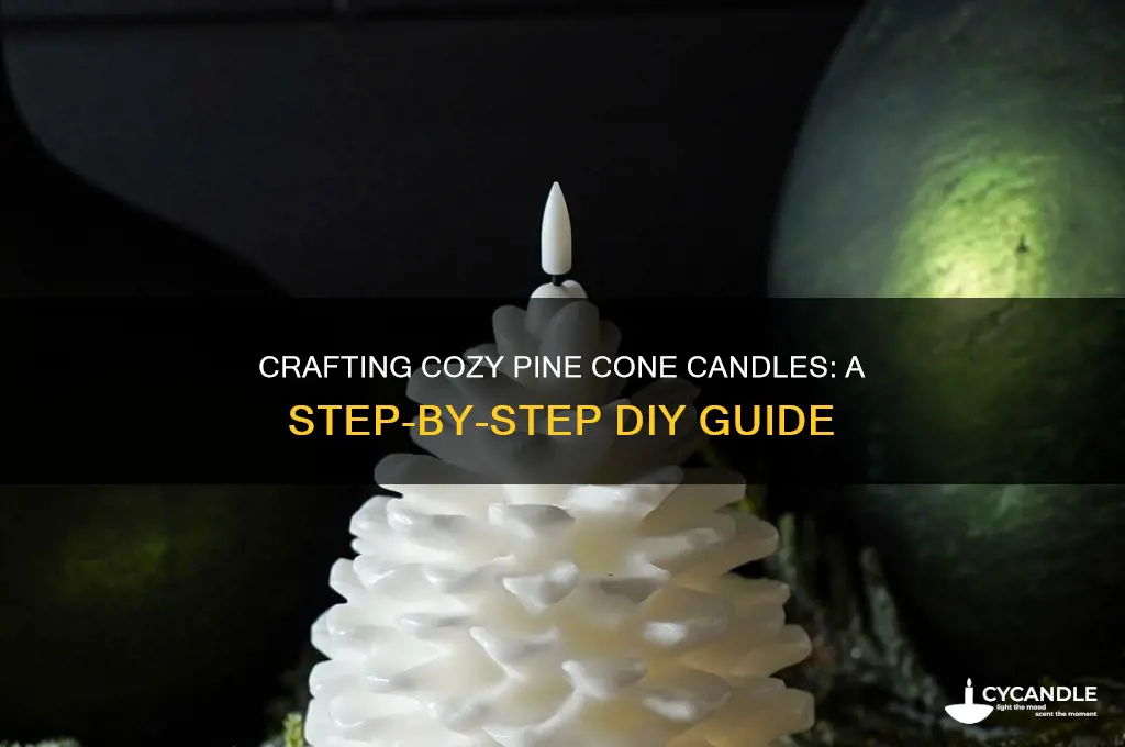 how to make pine cone candles
