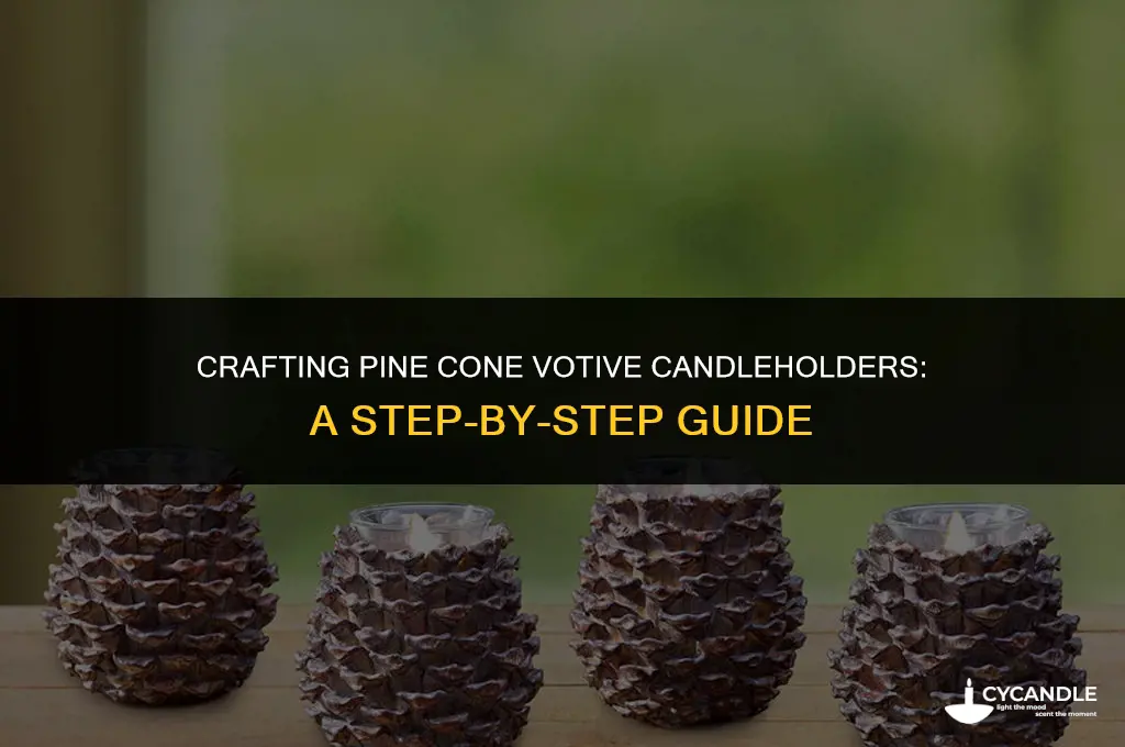 how to make pine cone votive candleholders