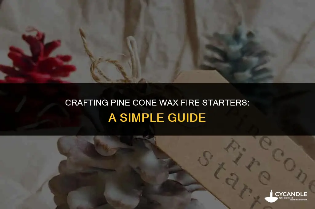 how to make pine cone wax fire starters