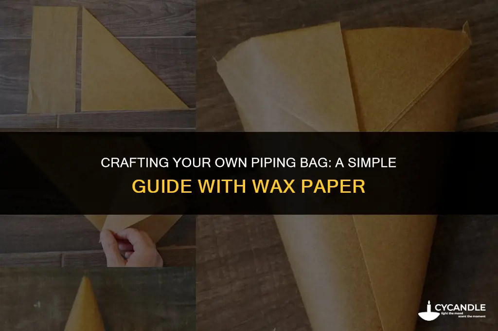 how to make piping bag using wax paper