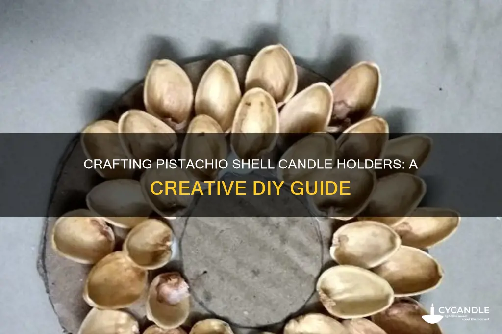 how to make pistachio shell candle holder
