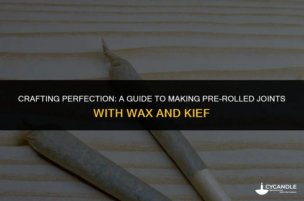 how to make pre rolled joints with wax and kief