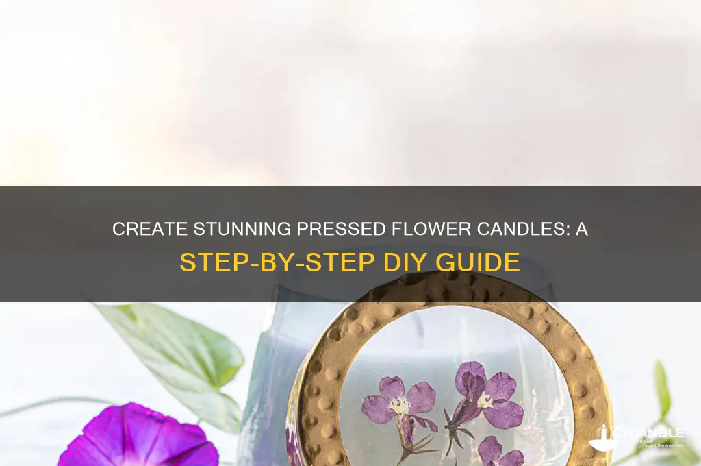 how to make pressed flower candles