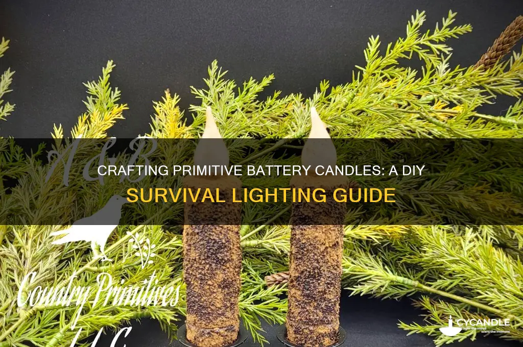 how to make primitive battery candles