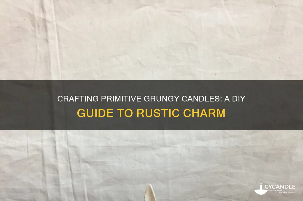 how to make primitive grungy candles