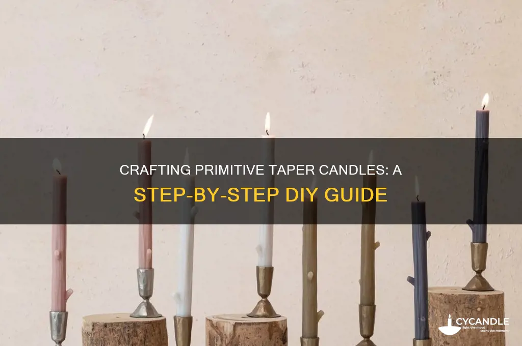 how to make primitive taper candles