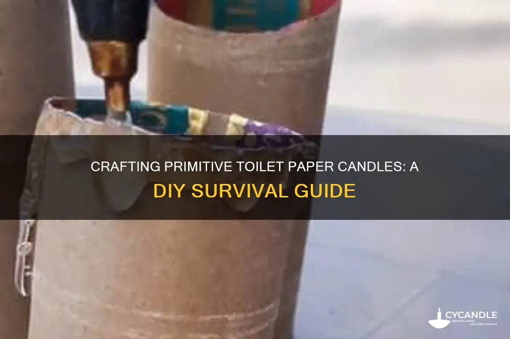 how to make primitive toilet paper candles