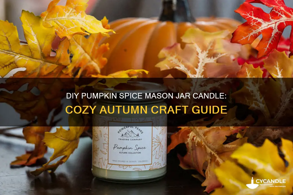 how to make pumpkim spice mason jar candle