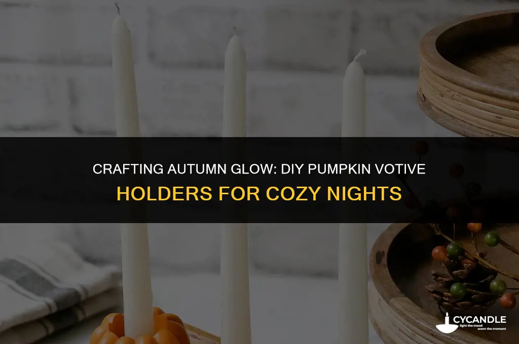 how to make pumpkin votive holders