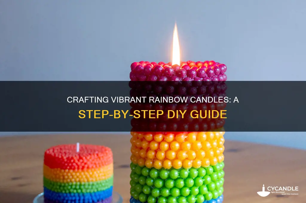 how to make rainbow candles
